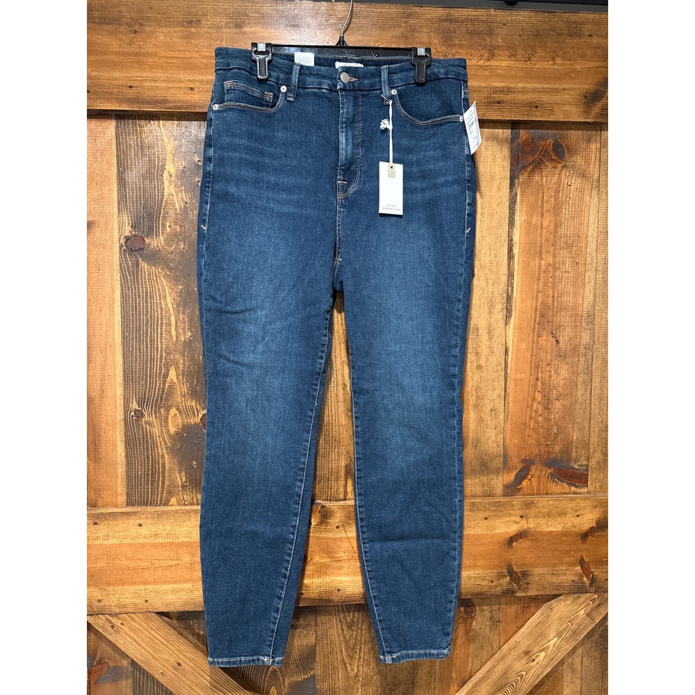 Good American Good Legs Skinny Sculpting Jeans Blue 15 Plus GLDV873CET